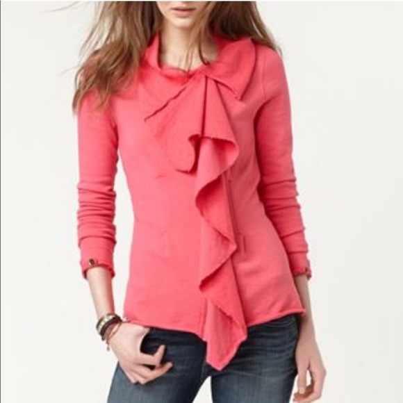 Free People Sweaters - Free People Ebb & Flow French Terry Jacket Pink L